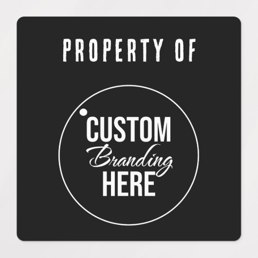 Eigendom van Black Business Logo Labels (Design 1)