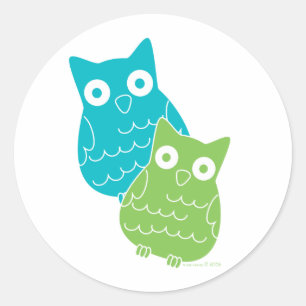 Eigendom van Blauw en Groen Ronde Sticker