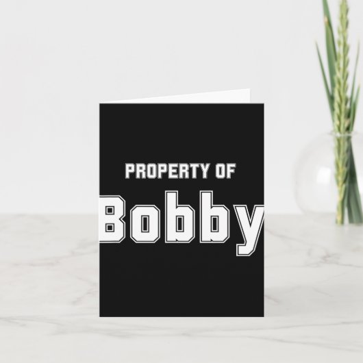 Eigendom van Bobby Funny Bachelorette Cadeaus voor Kaart (Voorkant)