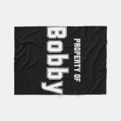 Eigendom van Bobby Grappige Bachelorette Cadeaus v Fleece Deken (Voorkant (Horizontaal))