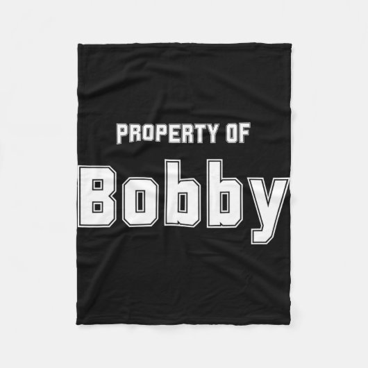 Eigendom van Bobby Grappige Bachelorette Cadeaus v Fleece Deken (Voorkant)