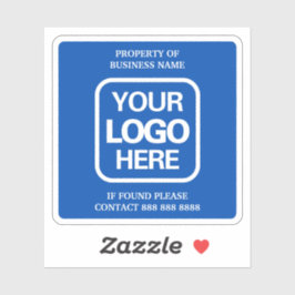 Eigendom van Business Blue | Witte Logo Sticker