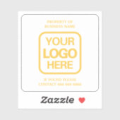 Eigendom van Business White | Gouden Logo Sticker (Vel)