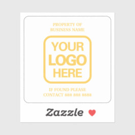 Eigendom van Business White | Gouden Logo Sticker