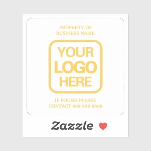 Eigendom van Business White | Gouden Logo Sticker (Vel)
