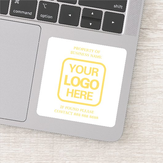 Eigendom van Business White | Gouden Logo Sticker (Detail)