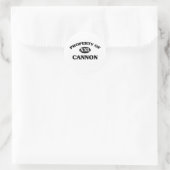 Eigendom van CANNON Ronde Sticker (Tas)