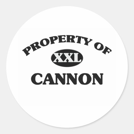 Eigendom van CANNON Ronde Sticker (Voorkant)