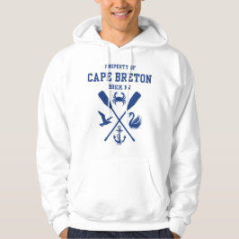 Eigendom van Cape Breton Dark Blue Letters Hoodie