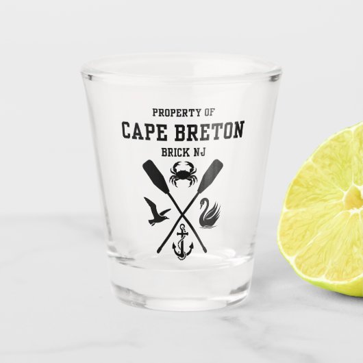 Eigendom van Cape Breton Shotglas Shot Glas (Voorkant)