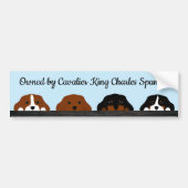 Eigendom van Cavalier King Charles Spaniels Bumpersticker (Voorkant)