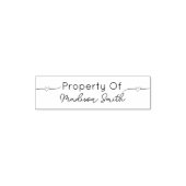 Eigendom van Cute Hearts Cursive naam script Zelfinktende Stempel (Design)