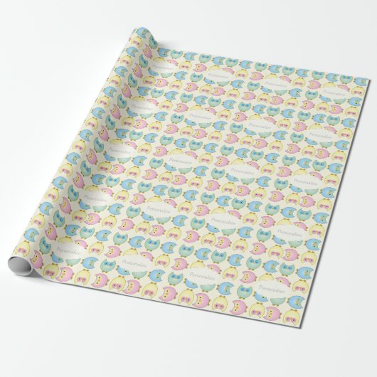 Eigendom van Cute Pastel Cadeaupapier (Uitgerold)