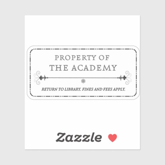 Eigendom van de Academy Sticker (Vel)