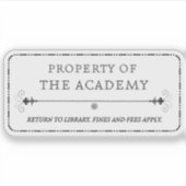 Eigendom van de Academy Sticker (Voorkant)