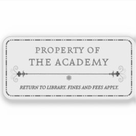 Eigendom van de Academy Sticker