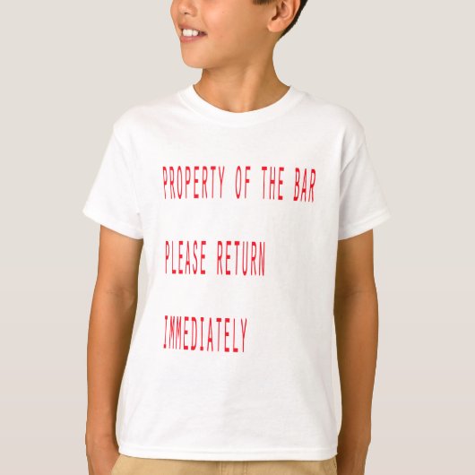 Eigendom van de bar t-shirt (Voorkant)