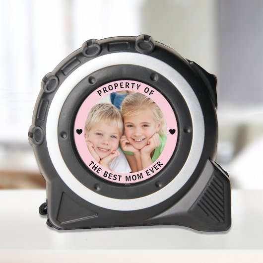 Eigendom van de beste moeder ooit roze foto rolmaat