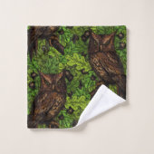 Eigendom van de eikenboom, groen en bruin bad handdoek (Wasdoekje)