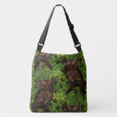 Eigendom van de eikenboom, groen en bruin crossbody tas (Voorkant)