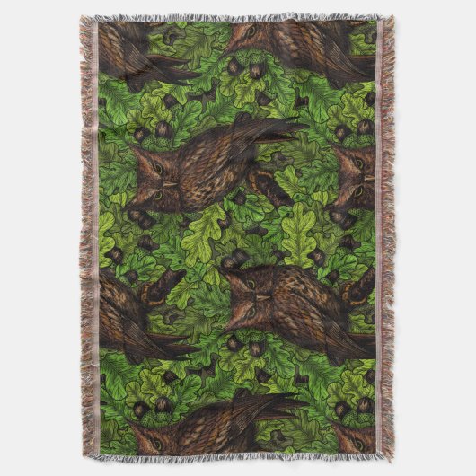 Eigendom van de eikenboom, groen en bruin deken (Voorkant Verticaal)