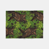 Eigendom van de eikenboom, groen en bruin fleece deken (Voorkant (Horizontaal))