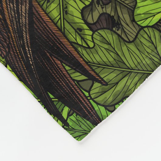 Eigendom van de eikenboom, groen en bruin fleece deken (Hoek)