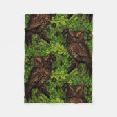 Eigendom van de eikenboom, groen en bruin fleece deken (Voorkant)