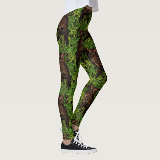 Eigendom van de eikenboom, groen en bruin leggings