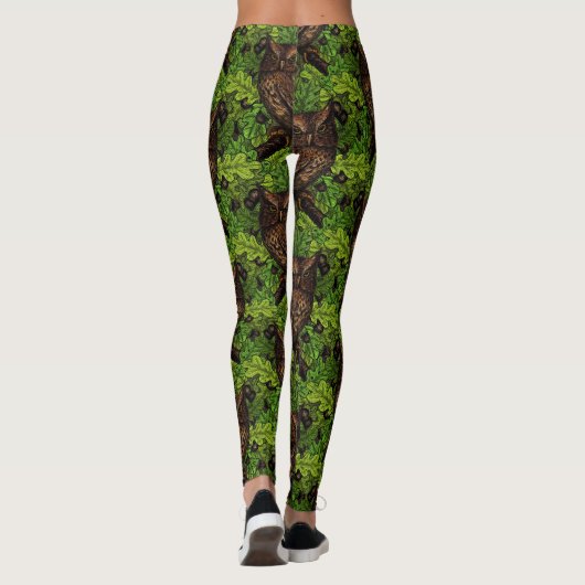 Eigendom van de eikenboom, groen en bruin leggings (Achterkant)