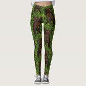 Eigendom van de eikenboom, groen en bruin leggings (Voorkant)