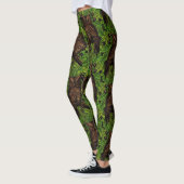 Eigendom van de eikenboom, groen en bruin leggings (Links)