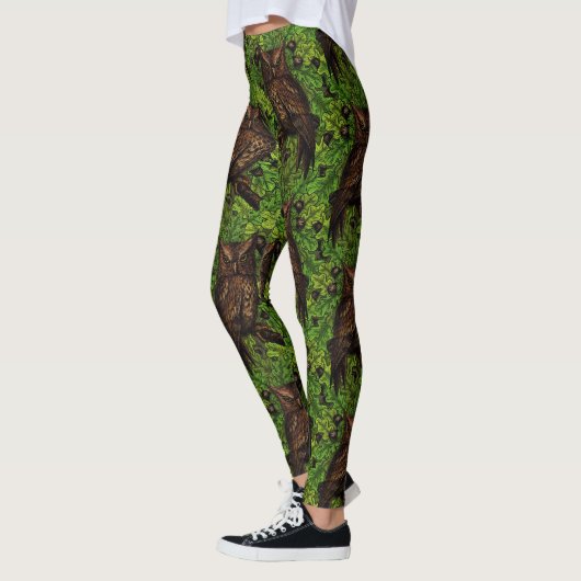Eigendom van de eikenboom, groen en bruin leggings (Links)