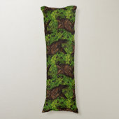 Eigendom van de eikenboom, groen en bruin lichaamskussen (Voorkant Verticaal)