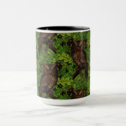 Eigendom van de eikenboom, groen en bruin mok (Midden)