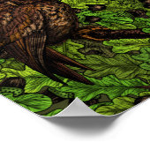 Eigendom van de eikenboom, groen en bruin poster (Hoek)