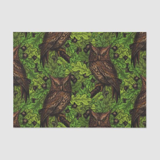 Eigendom van de eikenboom, groen en bruin tissuepapier (Voorkant)