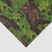 Eigendom van de eikenboom, groen en bruin tissuepapier (Detail)