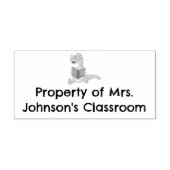 Eigendom van de klas van mevrouw Johnson Schattige Rubberstempel (Afrduk)
