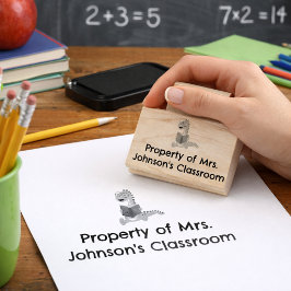 Eigendom van de klas van mevrouw Johnson Schattige Rubberstempel