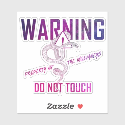 "Eigendom van de Mulvaneys" sticker (Vel)