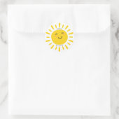 Eigendom Van De Naam Van De Leraar Zonneschijn Ronde Sticker (Tas)
