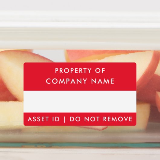 Eigendom van de vennootschap | ID Rode bedrijfsmid Labels (Aangebracht)