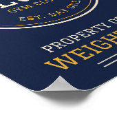 Eigendom van de Weight Room Varsity Gym Poster (Hoek)