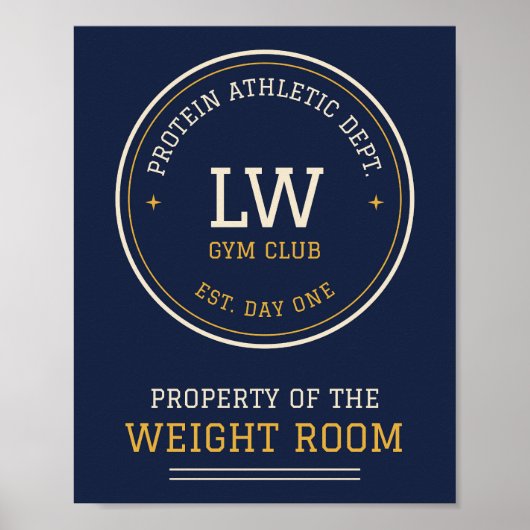 Eigendom van de Weight Room Varsity Gym Poster (Voorkant)