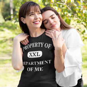 Eigendom van Department of Me XXL Vrouwen Zwart T-shirt