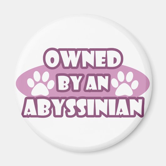 Eigendom van een Abyssiniër Magneet (Voorkant)