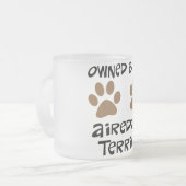 Eigendom van een Airedale Terrier Matglas Koffiemok (Voorkant links)