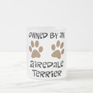 Eigendom van een Airedale Terrier Matglas Koffiemok