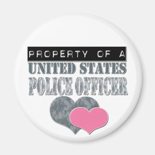 Eigendom van een Amerikaanse politieagent Magnet (Voorkant)